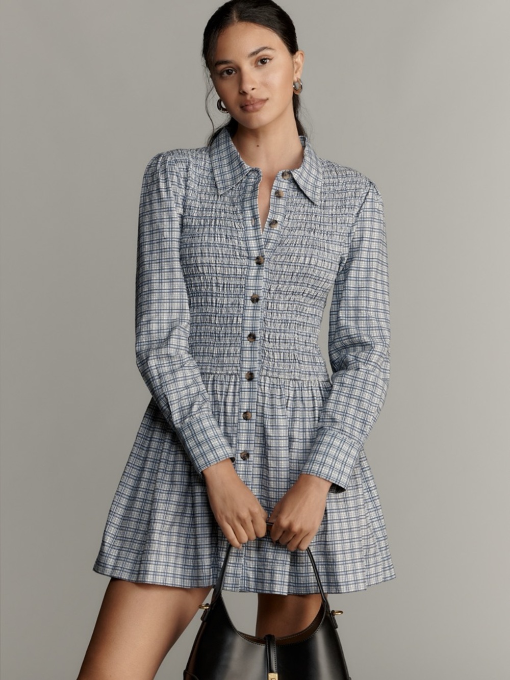Damson Madder Bora Smocked Mini Dress